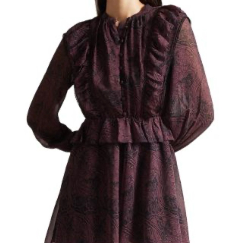 2 (US 6) LN Ted Baker Lilei Plum Long Sleeve Romper